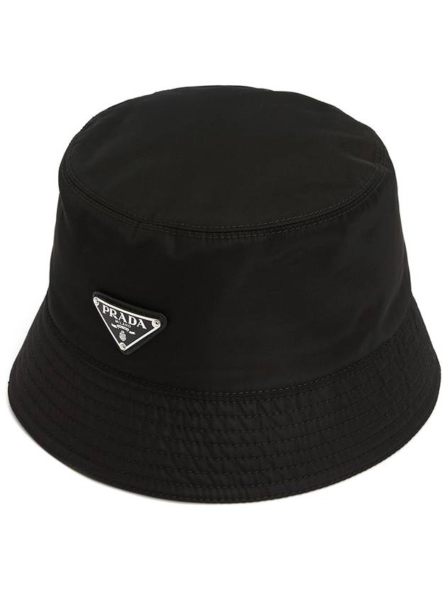 Re-Nylon Triangle Logo Bucket Hat Black - PRADA - BALAAN 2