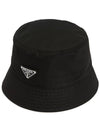 Re-Nylon Triangle Logo Bucket Hat Black - PRADA - BALAAN 2