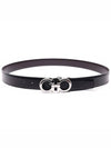 Gancini Reversible Belt Black Brown - SALVATORE FERRAGAMO - BALAAN 5