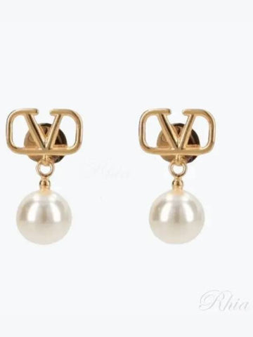 V Logo Signature Women s Earrings J0E36UXM 0O3 - VALENTINO - BALAAN 1