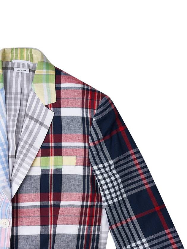 Women's Fun Mix Madras Classic Sports Jacket - THOM BROWNE - BALAAN 5