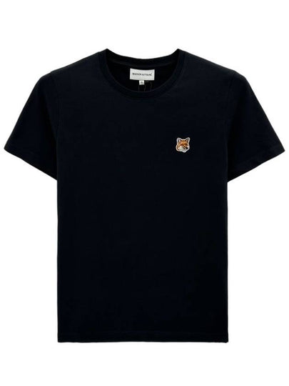 Fox Head Patch Short Sleeve T-Shirt Black - MAISON KITSUNE - BALAAN 2