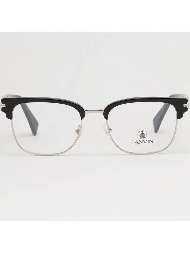 Glasses Frame LNV2109 001 Lower Gold Frame Men Women Half Horn Frame - LANVIN - BALAAN 3