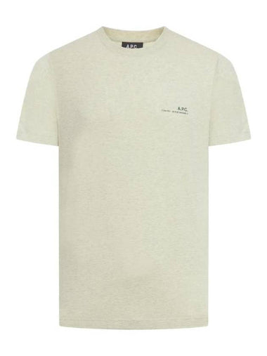 Men's Overdyed Item Logo Short Sleeve T-Shirt Light China Green - A.P.C. - BALAAN 1