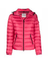 Women's BLES Hood Lightweight Padding Pink - MONCLER - BALAAN.