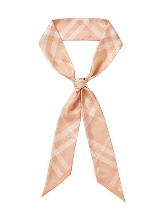 Check Skinny Silk Scarf Pink - BURBERRY - BALAAN 2