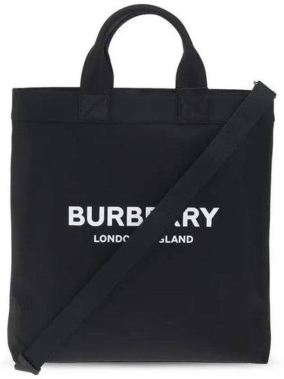 Logo Print Nylon Tote Bag Black - BURBERRY - BALAAN 2