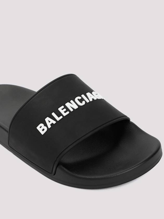 Men's Logo Full Slippers Black - BALENCIAGA - BALAAN 5