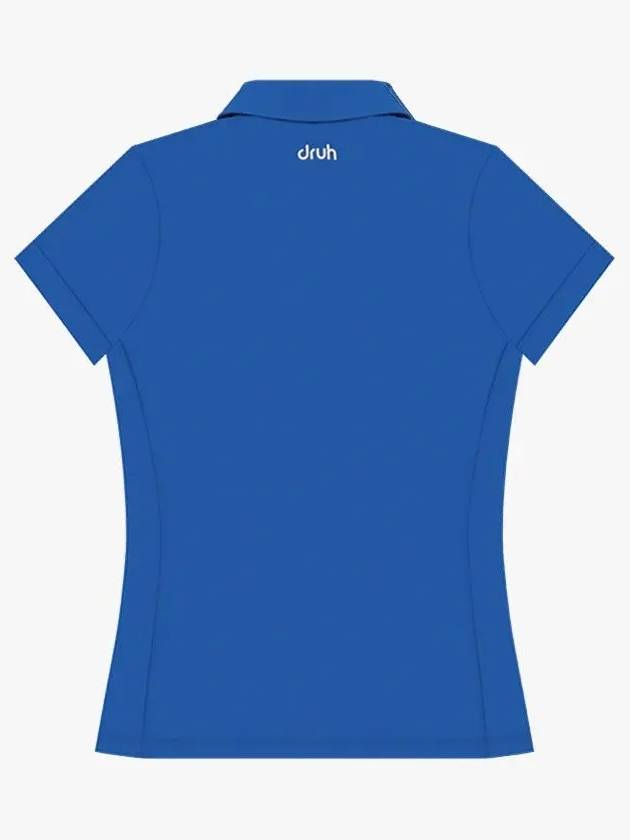 Drew Diagonal Zipper Short Sleeve T-Shirt DF42ST01BLUE - DRUH GOLF - BALAAN 2