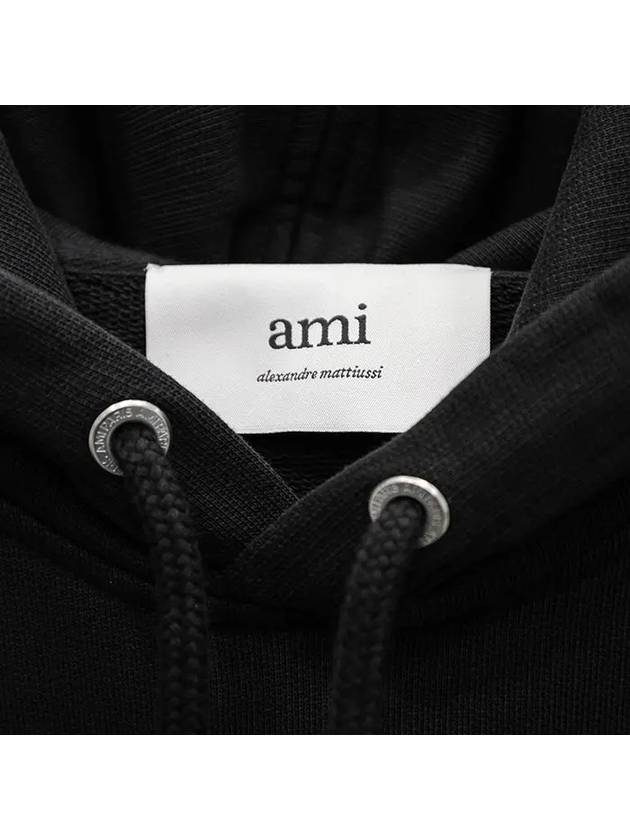 Red Heart Logo Classic Cotton Hoodie Black - AMI - BALAAN 3