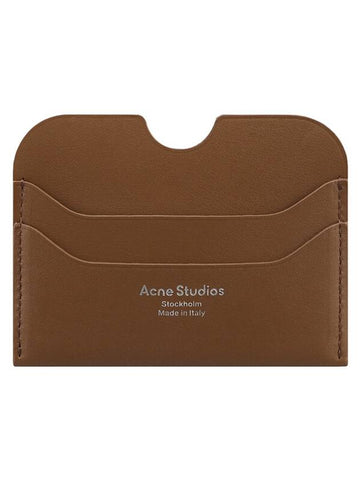 Silver Logo Card Wallet Brown - ACNE STUDIOS - BALAAN 1