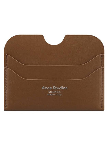 Silver Logo Card Wallet Brown - ACNE STUDIOS - BALAAN 1