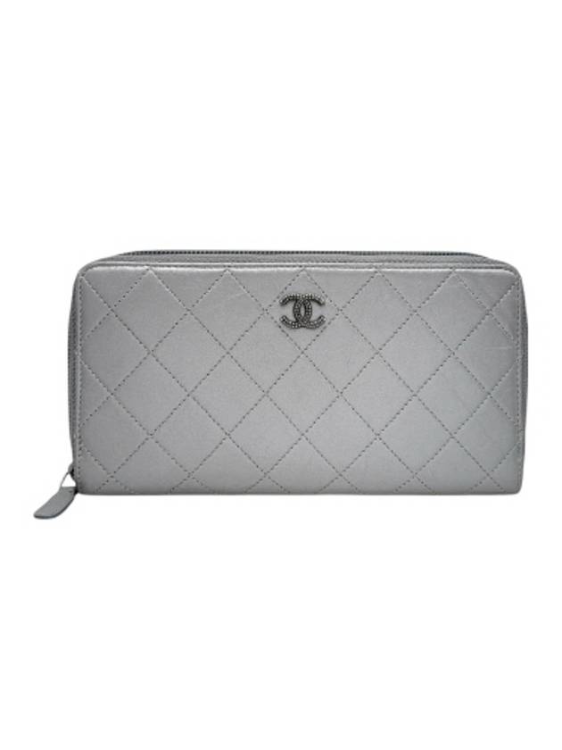 A50097 COCO silver metallic long wallet - CHANEL - BALAAN 1