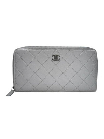 A50097 COCO silver metallic long wallet - CHANEL - BALAAN 1