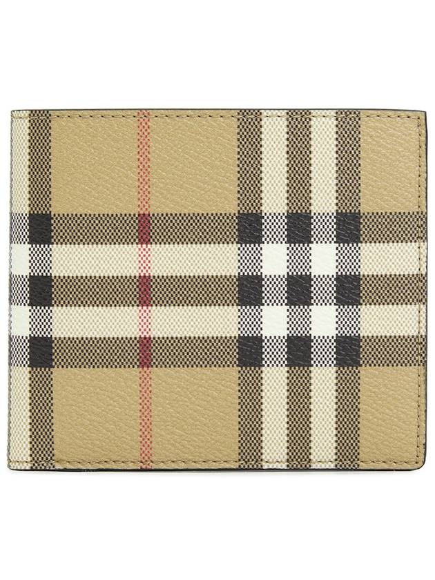 Check Half Wallet Beige - BURBERRY - BALAAN 2