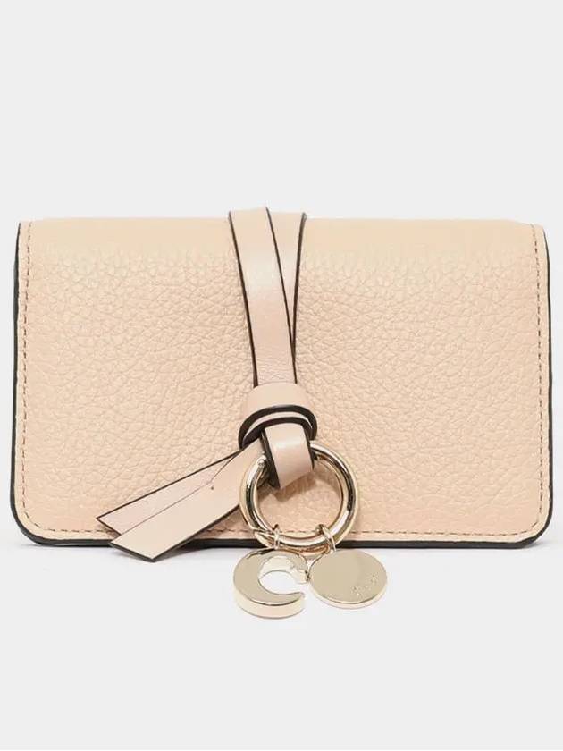 Alphabet Leather Flap Card Wallet Pink - CHLOE - BALAAN 3