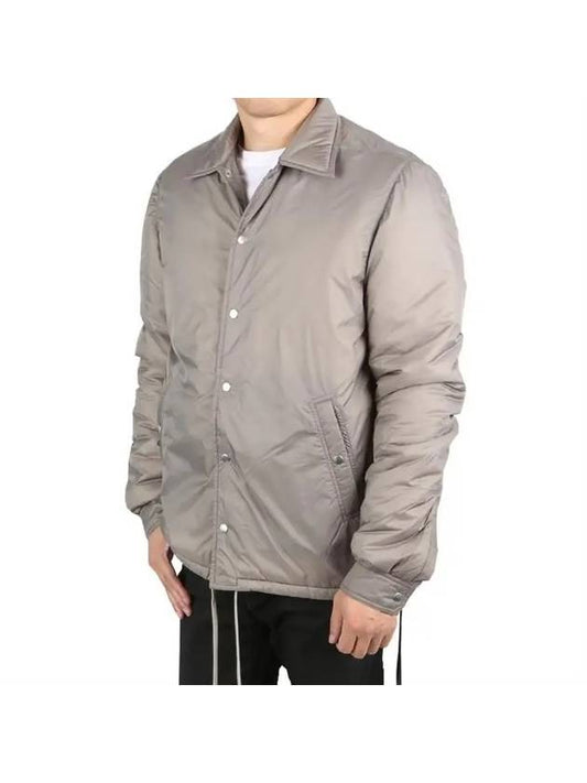 Woven Padded Snapfront Shirt Jacket Dust - RICK OWENS - BALAAN 1