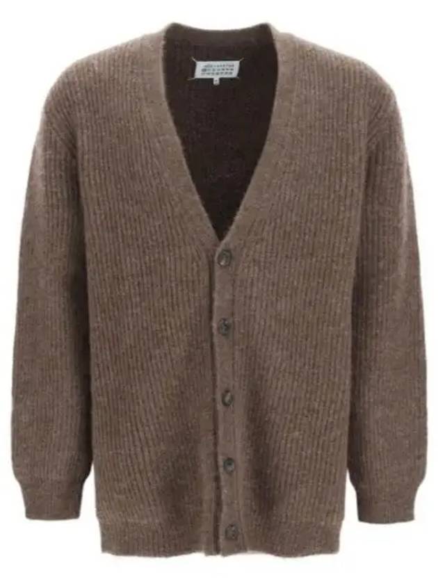 Wool Alpaca V neck Cardigan Brown S50GP0295 S18145 - MAISON MARGIELA - BALAAN 1