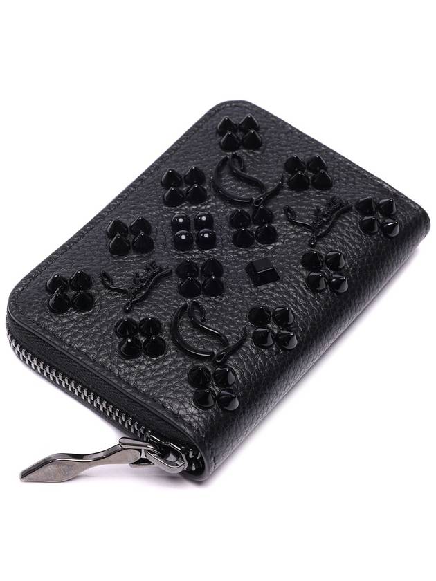 Panettone Stud Coin Wallet Black - CHRISTIAN LOUBOUTIN - BALAAN 6