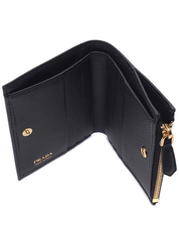 Small Saffiano Half Wallet Black - PRADA - BALAAN 7