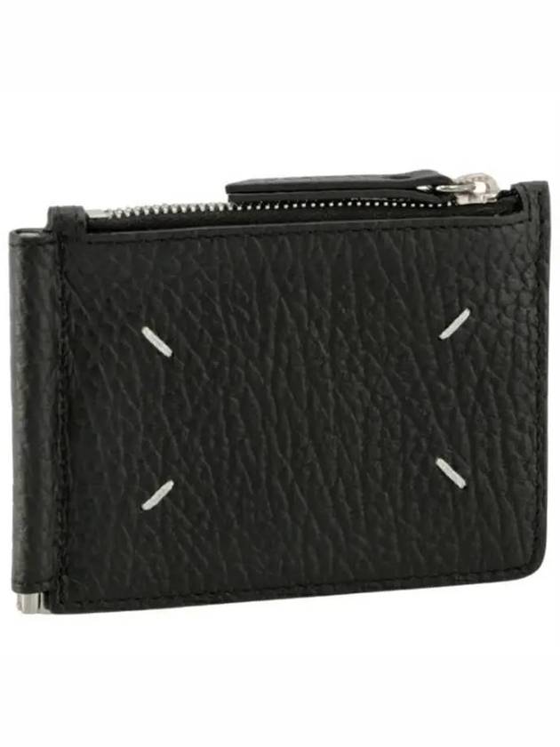 Stitch Leather Zipper Card Wallet Black - MAISON MARGIELA - BALAAN 8