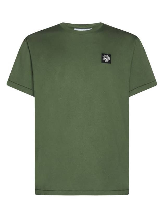 Wappen Logo Patch Short Sleeve T-Shirt Dark Green - STONE ISLAND - BALAAN 1