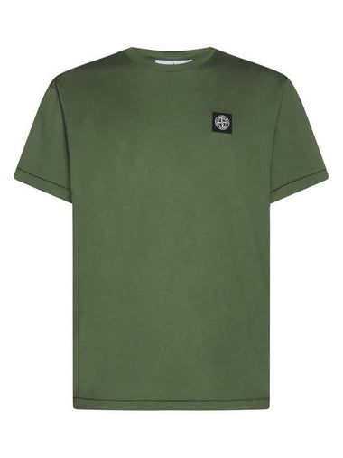 Wappen Logo Patch Short Sleeve T-Shirt Dark Green - STONE ISLAND - BALAAN 1