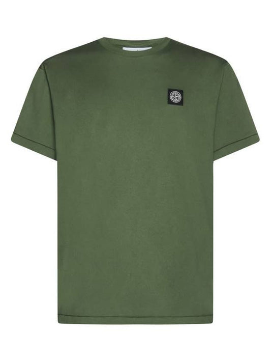 Wappen Logo Patch Short Sleeve T-Shirt Dark Green - STONE ISLAND - BALAAN 1