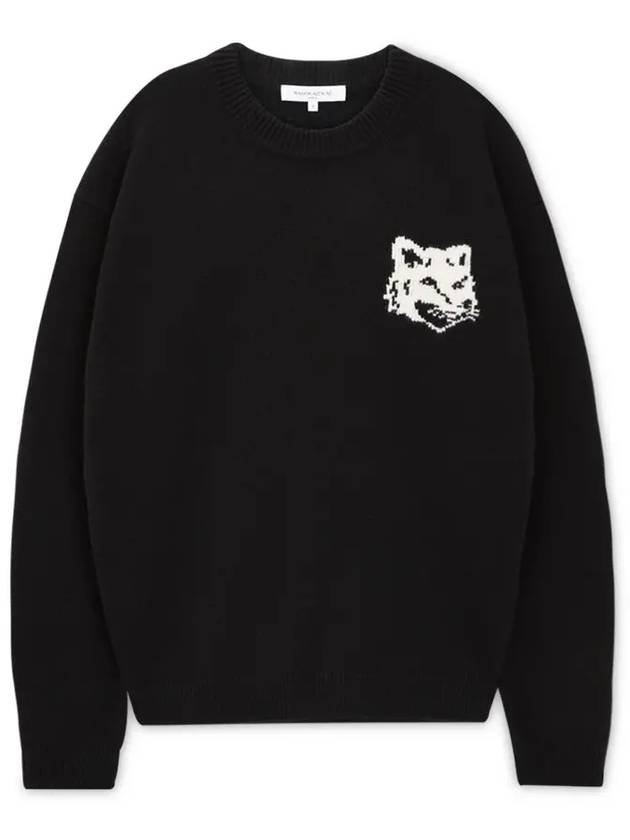 Men s Fox Head Black Knit NM00808KM0329 BK - MAISON KITSUNE - BALAAN 3