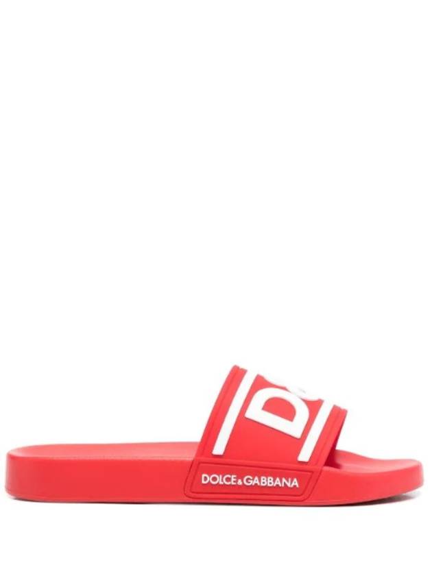 DG Logo Rubber Slippers Red - DOLCE&GABBANA - BALAAN 2