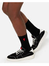 Heart Logo Socks Black - AMI - BALAAN 6