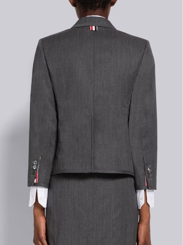 High Armhole Gabardine Wool Jacket Grey - THOM BROWNE - BALAAN 4