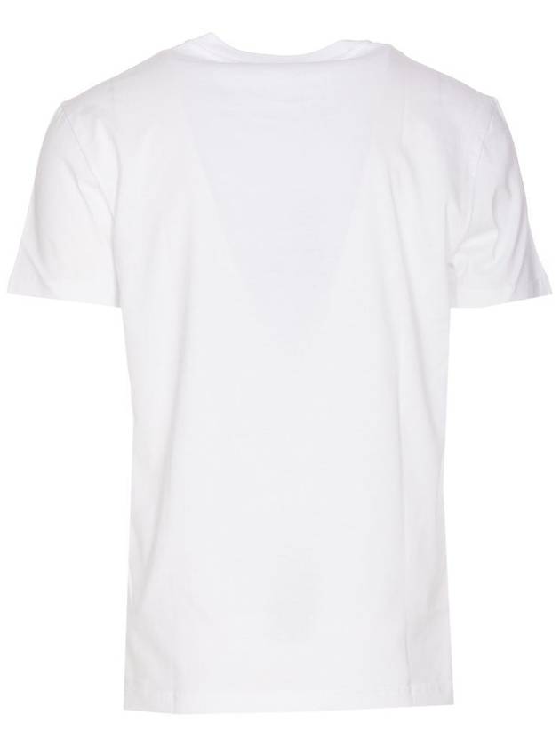 Men's Embroidered Logo Short Sleeve T-Shirt White - DOLCE&GABBANA - BALAAN 3