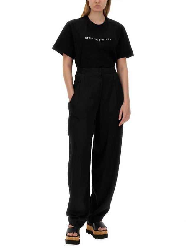 straight pants 640187 3BU3701000 BLACK - STELLA MCCARTNEY - BALAAN 3