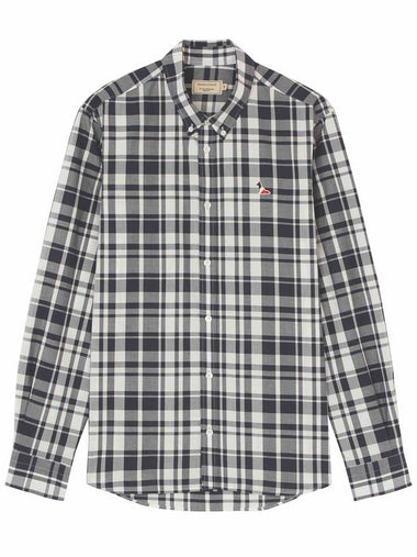 Men's Large Check Classic Shirt CM00403WC1104 - MAISON KITSUNE - BALAAN 1