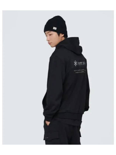 Woven Patch Hood Zip up Black S24FMFFJ24 - SNOW PEAK - BALAAN 1