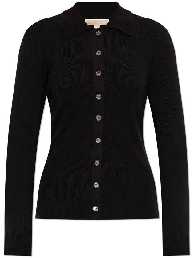 Michael Michael Kors Top With Collar, Women's, Black - MICHAEL KORS - BALAAN 1