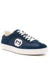 Interlocking G Suede Low-Top Sneakers Blue - GUCCI - BALAAN 5