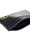 GG Marmont Leather Card Wallet Black - GUCCI - BALAAN 4