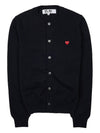 Small heart patch cardigan P1N079 BLACK - COMME DES GARCONS - BALAAN 9