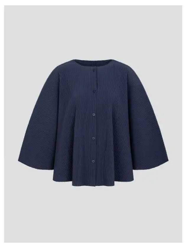 Session pleated jacket navy domestic product GM0024092791857 - ISSEY MIYAKE - BALAAN 1