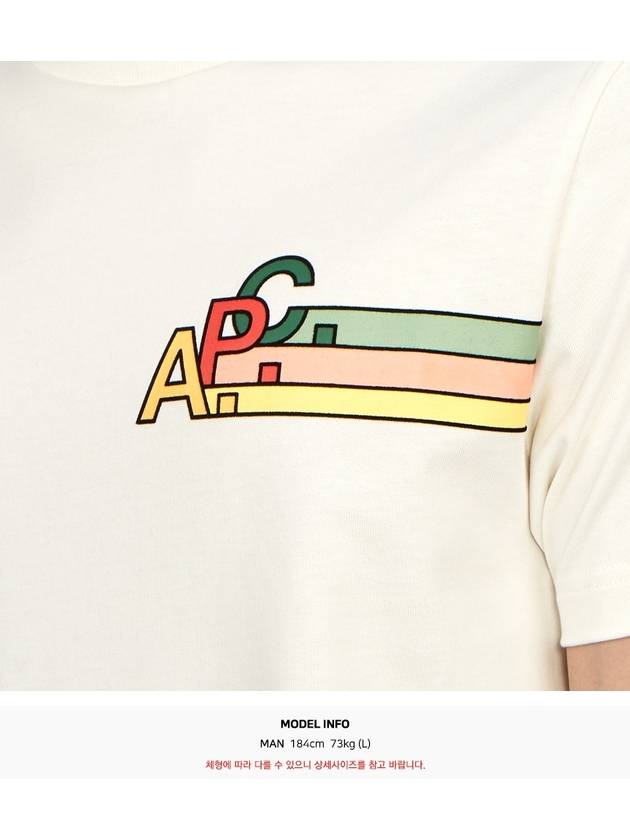 Logo Cotton Short Sleeve T-Shirt Chalk - A.P.C. - BALAAN 9