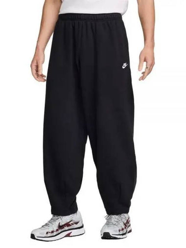 Club Fleece Oversized French Terry Pants M Black White HJ1823 010 - NIKE - BALAAN 1