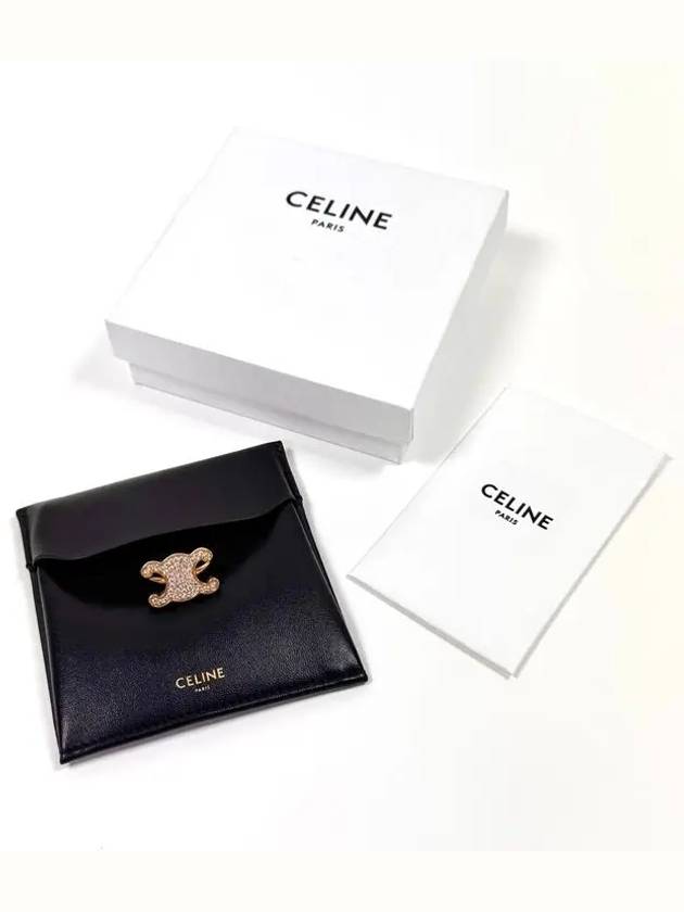 Women's Crystal Triomphe Rhinestone Ring Gold - CELINE - BALAAN 3