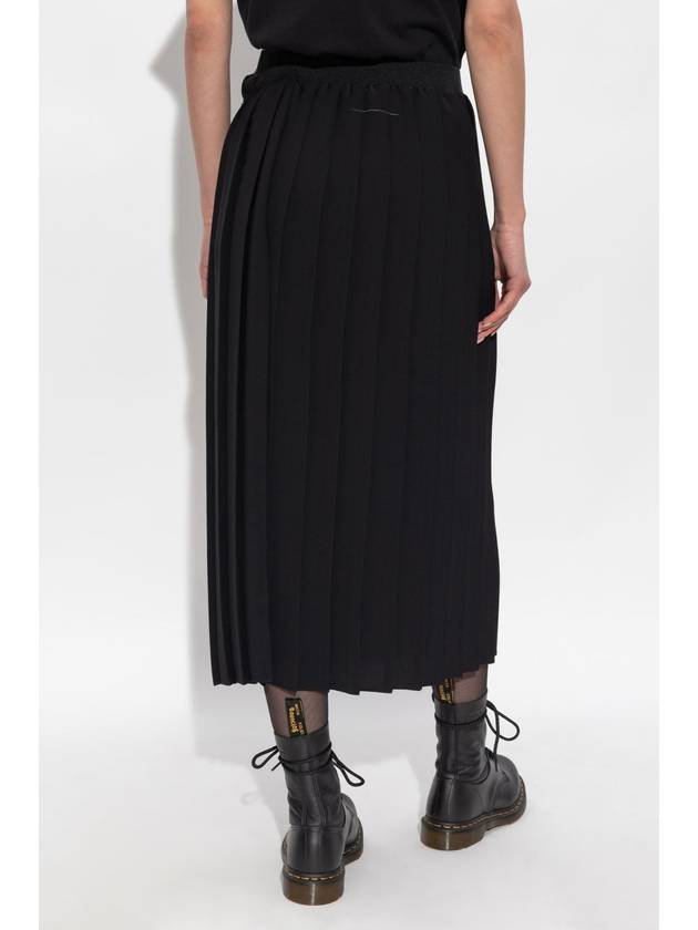 MM6 Maison Margiela Pleated Skirt, Women's, Black - MAISON MARGIELA - BALAAN 4