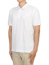 Men's Logo Patch Short Sleeve Polo Shirt White - CP COMPANY - BALAAN 3