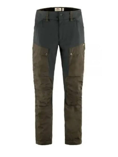 Men's Keb Trousers Dark Olive Dark Grey - FJALL RAVEN - BALAAN 2