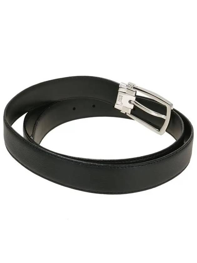 Men's Casual Leather Belt Black - MONTBLANC - BALAAN 3