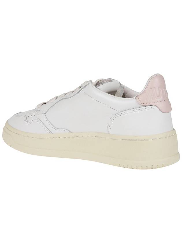 Medalist Pink Tab Leather Low Top Sneakers White - AUTRY - BALAAN 4