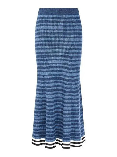 Women s Knitted Flare Skirt Dark Blue 270245 - PAUL SMITH - BALAAN 1